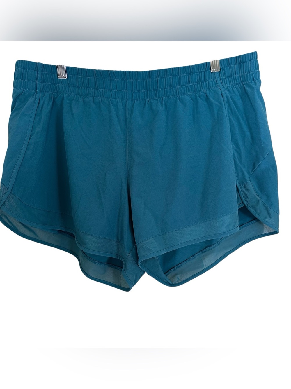 Athleta Mesh Racer Run Short 4" Teal Blue Green XL Athleisure Running Gym